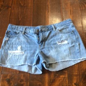 Gap distressed jean shorts
